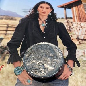 Silver Coin Buckle Belt